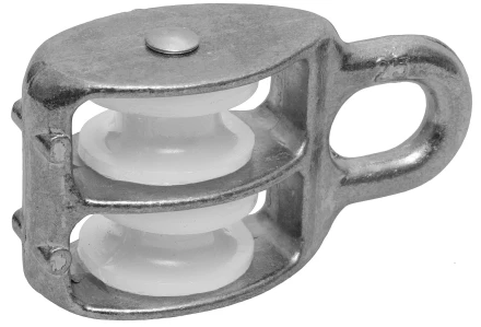 Блок ЗУБР двойной, оцинкованный, нейлоновый шкив, 6x20мм, 1 шт 4-304596-20 купить в Ижевске