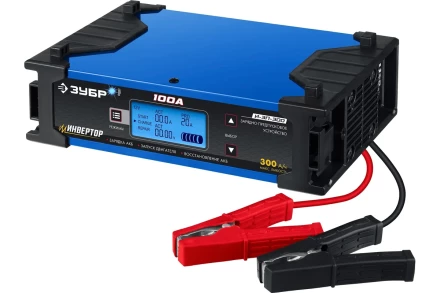ЗУБР И-ЗП-300, 12/24 В, 100 А, 3-30 А, инверторное зарядно-предпусковое устройство (59323) купить в Ижевске