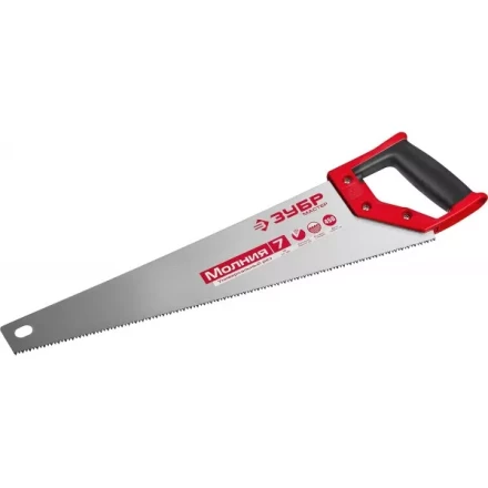 Ножовка универсальная (пила) ЗУБР МОЛНИЯ-7 450 мм, 7 TPI, закалка, рез вдоль и поперек волокон, для средних заготовок, фанеры, ДСП, МДФ 1537-45_z01 купить в Ижевске
