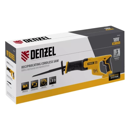 Пила сабельная аккумуляторная CRC-115-0,  18В Li-Ion Denzel 28466 купить в Ижевске