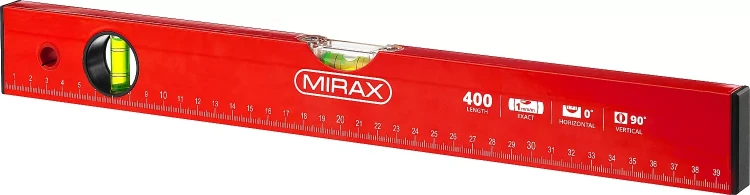 Уровень коробчатый MIRAX, 2 ампулы, крашеный, 400мм 34602-040_z02 купить в Ижевске