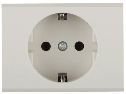 Розетка СВЕТОЗАР &quot;ЭФФЕКТ&quot; с заземлением, одинарная, без вставки и рамки, цвет бежевый, 16А/~250В SV-54400-B купить в Ижевске