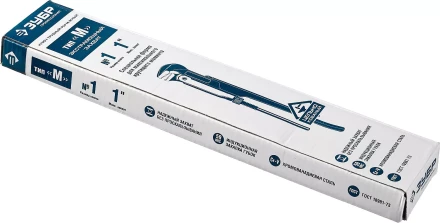 Ключ трубный рычажный ЗУБР &quot;ПРОФЕССИОНАЛ&quot;, прямые губки, цельнокованый, Сr-V, № 1,  1&quot; 27335-1_z01 купить в Ижевске