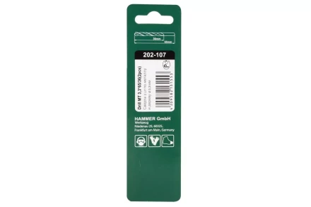 Сверло по металлу HAMMER Ф3.3х65мм (DR MT 3,3мм*65/36мм 2шт.) купить в Ижевске