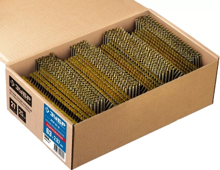 ЗУБР SN21 63 х 2.87 мм, реечные гвозди рифленые оцинкованные, 3000 шт (305393-63) купить в Ижевске