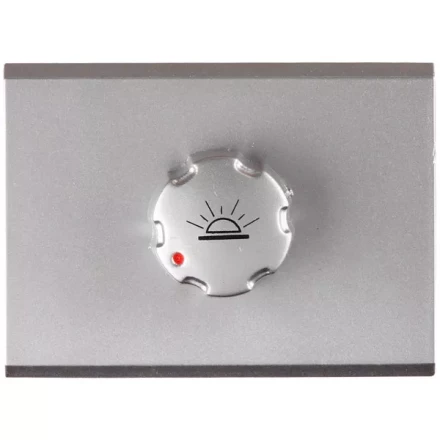 Диммер СВЕТОЗАР "ЭФФЕКТ" без вставки и рамки, цвет светло-серый металлик, 60-500Вт SV-54442-SM купить в Ижевске