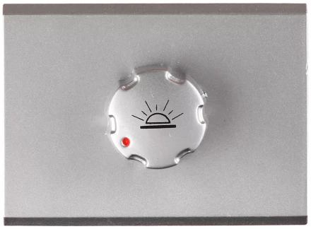 Диммер СВЕТОЗАР "ЭФФЕКТ" без вставки и рамки, цвет светло-серый металлик, 60-500Вт SV-54442-SM купить в Ижевске