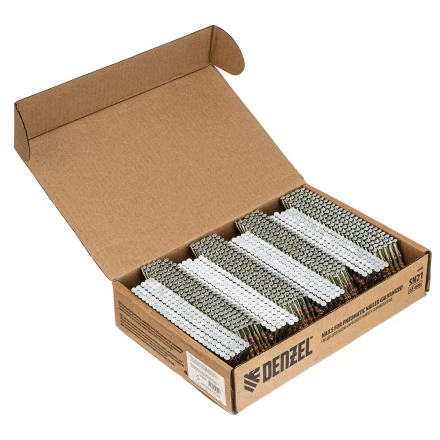 Гвозди для пнев. нейлера (оцинк.), длина - 65 мм, диам. - 2,9 мм, 2000 шт. Denzel 57685 купить в Ижевске