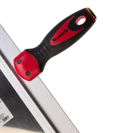 Шпатель фасадный из нержавеющей стали, 350 мм, двухкомпонентная ручка, широкое полотно Matrix 85539 купить в Ижевске