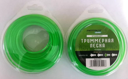 Леска "Звезда", 2.4мм, зелёная, 15 метров Patriot Garden купить в Ижевске