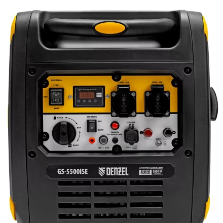 Генератор инверторный Denzel GS-5500iSE, 5,5 кВт, 230 В, закрытый корпус,электростартер купить в Ижевске