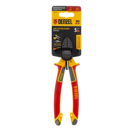 Бокорезы, диэлектрические рукоятки Denzel 17789, до 1000 В, трехкомпонентные рукоятки, 180 мм купить в Ижевске