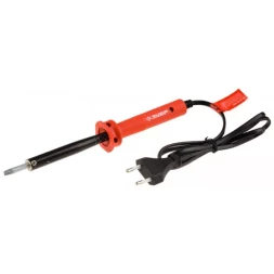 Электропаяльник ЗУБР "МАСТЕР" с пластиковой рукояткой и долговечным жалом, форма клин, 60Вт 55400-60