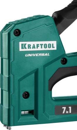 Степлер для скоб &quot;Universal&quot; 7-в-1: 53(6-14 мм)/53F(10-14 мм)/140 (10-14 мм)/13 (6-14 мм)/36 (10-14 мм)/300(16 мм)/500(16 мм), суперлегкий, KRAFTOOL 31524 купить в Ижевске