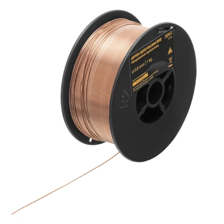 Омедненная проволока ER70S-6, диам. 0,8 мм, 1 кг, диам. катушки D100// Denzel 97540 купить в Ижевске