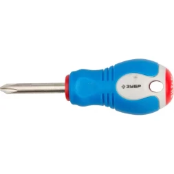 Отвертка ЗУБР, Cr-V сталь, трехкомпонентная рукоятка, цветовая индикация типа шлица, PH №2, 38мм 25252-2-038_z01