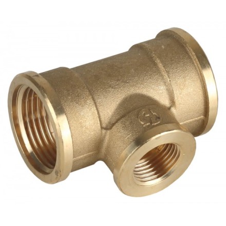 Тройник GENERAL FITTINGS переходной, латунь, г/г/г, 1&quot;-1/2&quot;-1&quot; 51061-1-1/2-1 купить в Ижевске
