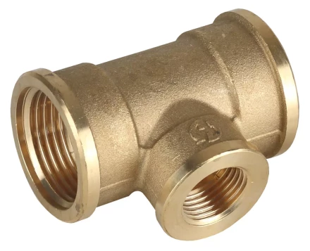 Тройник GENERAL FITTINGS переходной, латунь, г/г/г, 1&quot;-1/2&quot;-1&quot; 51061-1-1/2-1 купить в Ижевске