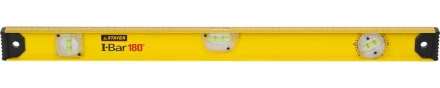 Уровень STAYER &quot;MASTER&quot; &quot;I-Bar&quot; РЕЛЬС двутавровый, 3 противоударных ампулы (1 поворотная на 360 град), линейка, 80см 3470-080_z01 купить в Ижевске