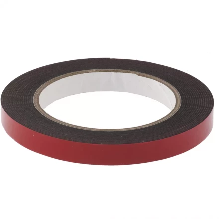 Лента клейкая на вспененной основе двусторонняя черная усиленная 12 мм х 5 метров MATRIX 89083 купить в Ижевске