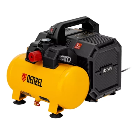 Компрессор Denzel DLS750/6 58019 безмасляный малошумный 750 Вт, 140 л/мин,ресивер 6 л купить в Ижевске