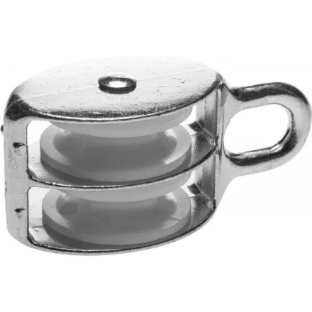 Блок ЗУБР двойной, оцинкованный, нейлоновый шкив, 8x30мм, 4 шт 4-304595-30 купить в Ижевске