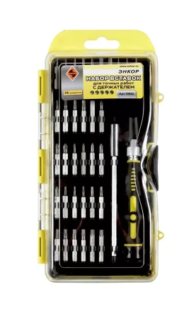 Набор вставок для точных работ с держателем 36 предметов пластиковый кейс Энкор 19842 купить в Ижевске