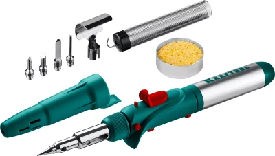 SolderGas 120K набор 10-в-1, газовый паяльник, горелка, фен, 30-120 Вт, пьезоподжиг, 1300°С 55503-H10