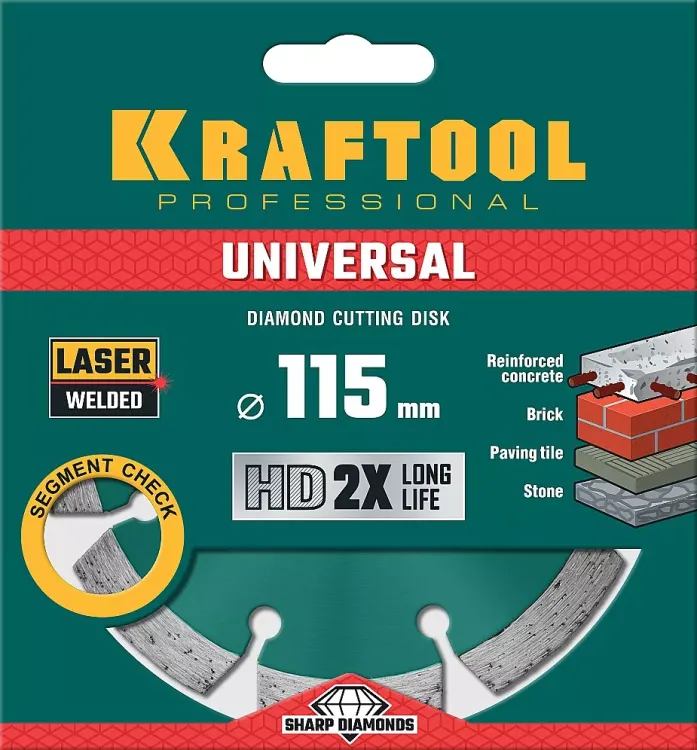 Диск алмазный отрезной для УШМ UNIVERSAL 36680-115 купить в Ижевске
