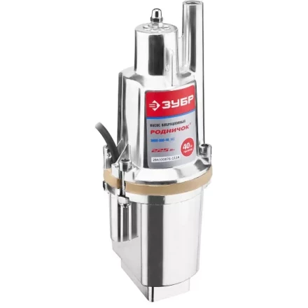 Насос ЗУБР &quot;Родничок&quot; вибрационный, погружной, для чистой воды, 18 л/мин, напор 60м, шнур 40м, 225Вт ЗНВП-300-40_М2_Х купить в Ижевске