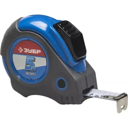 Рулетка ЗУБР "ЭКСПЕРТ", двухкомпонентный корпус, автостоп, 5м/19мм 34057-05-19_z02 купить в Ижевске