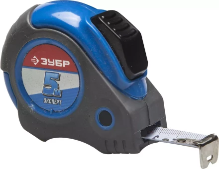 Рулетка ЗУБР "ЭКСПЕРТ", двухкомпонентный корпус, автостоп, 5м/19мм 34057-05-19_z02 купить в Ижевске