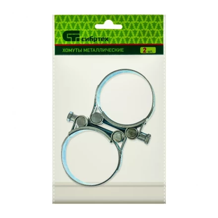 Хомуты металлические силовые 52-55 мм ширина 22 мм шарнирный W1 2 шт Сибртех 47541 купить в Ижевске