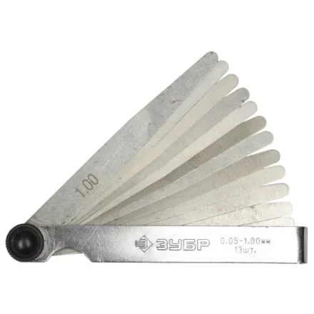 Набор ЗУБР "МАСТЕР" Щупы автомобильные, 0,05 - 1,00мм, 13шт 4325-H13_z01 купить в Ижевске