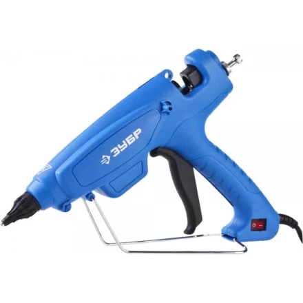 Пистолет ЗУБР клеевой (термоклеящий), эл, эргоном рукоятка, выключатель на рукоятке, рабоч темп 193град, d=12мм, 180Вт 06851-120-12_z02 купить в Ижевске