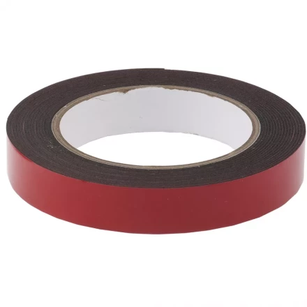 Лента клейкая на вспененной основе двусторонняя черная усиленная 19 мм х 5 метров MATRIX 89084 купить в Ижевске