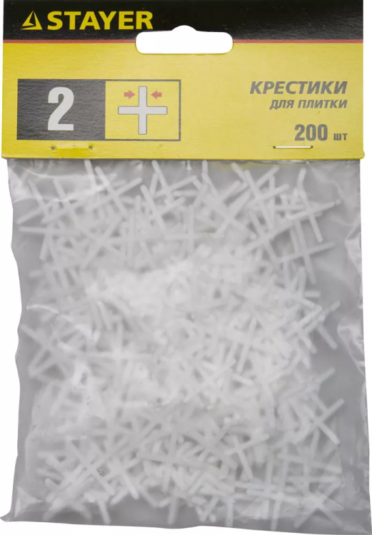 Крестики для кафеля, 2мм, STAYER 3380-2, 200шт 3380-2 купить в Ижевске