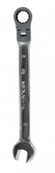 Ключ гаечный комбинированный 8х8 с шарниром и трещоткой Энкор 26403