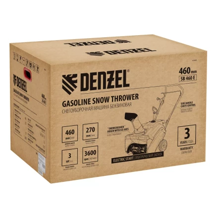 Бензиновая снегоуборочная машина Denzel SB 460 E, 99cc, эл.старт, шнек SnowCrusher купить в Ижевске