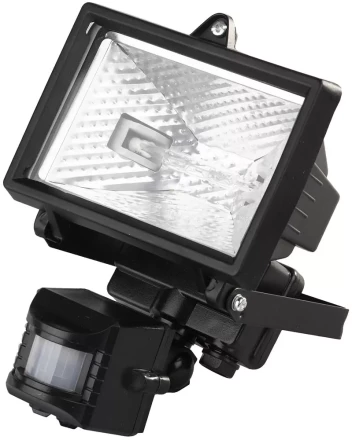 Прожектор галогеновый СВЕТОЗАР с датчиком движения, с дугой крепления под установку, цвет черный, 150Вт SV-57111-B купить в Ижевске