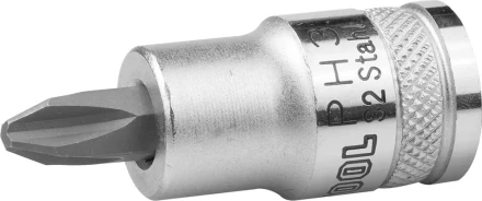 Торцовая бита-головка KRAFTOOL &quot;INDUSTRIE QUALITAT&quot;, материал S2, PHILLIPS, сатинированная, 1/2&quot;, PH3 27901-3_z01 купить в Ижевске