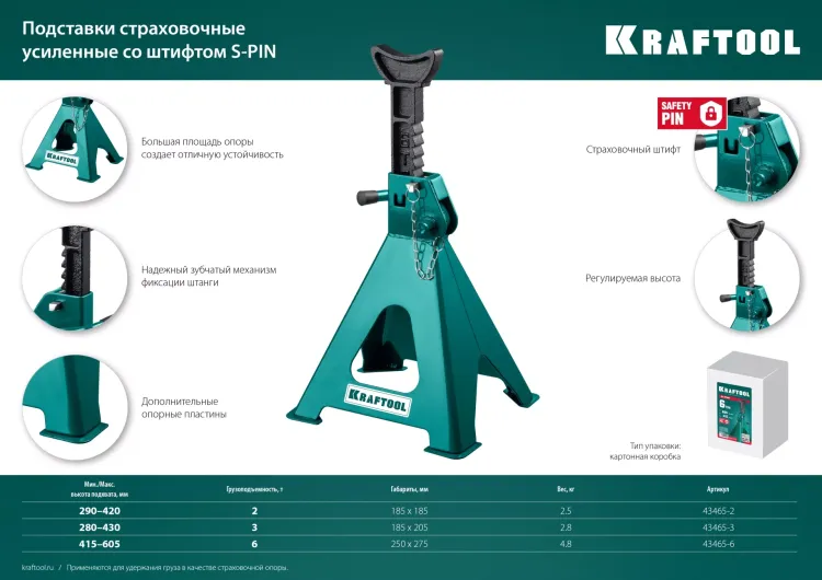 Подставка страховочная KRAFTOOL 43465-2 купить в Ижевске