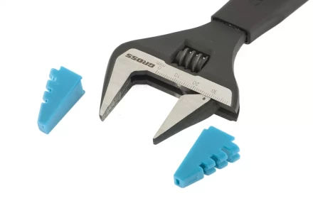 Ключ разводной 200 мм CrV тонкие губки защитные насадки GROSS 15568 купить в Ижевске