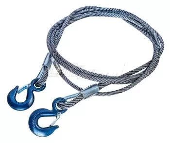 Буксировочный трос стальной крюк-крюк заплет Кч Din 1.5т купить в Ижевске