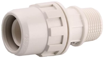 Муфта ЗУБР &quot;ШиреФит&quot; соединительная, &quot;штуцер с гайкой - внешняя резьба&quot;, 20мм-3/4&quot; 51461-20-3/4 купить в Ижевске