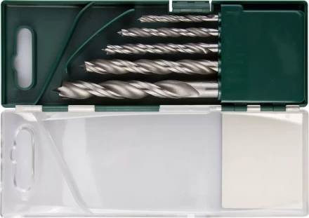 Набор сверл по дереву, KRAFTOOL 29400-H5, 5шт(4-10мм), двухленточных, спиральных 29400-H5 купить в Ижевске