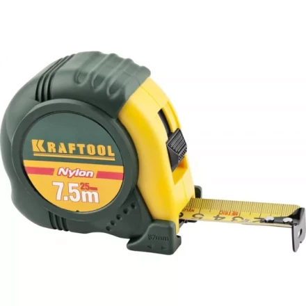 Рулетка KRAFTOOL "EXPERT" с нейлоновым покрытием, обрезин корпус, 7,5/25мм 34122-08_z01 купить в Ижевске
