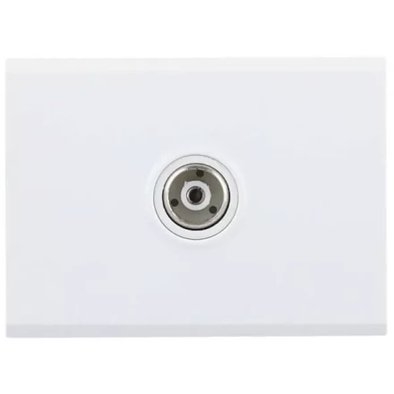 Розетка СВЕТОЗАР "ЭФФЕКТ" телевизионная, без вставки и рамки, цвет белый SV-54415-W купить в Ижевске