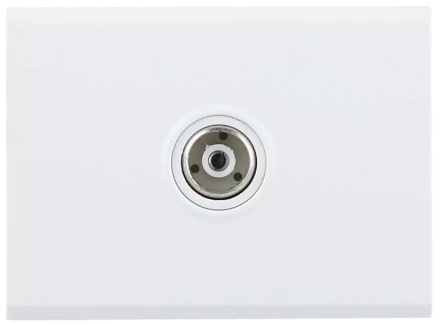 Розетка СВЕТОЗАР "ЭФФЕКТ" телевизионная, без вставки и рамки, цвет белый SV-54415-W купить в Ижевске