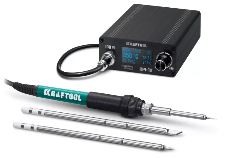 KRAFTOOL KPI-10 программируемая индукционная паяльная станция 50  480°C, 100 Вт 55343 купить в Ижевске